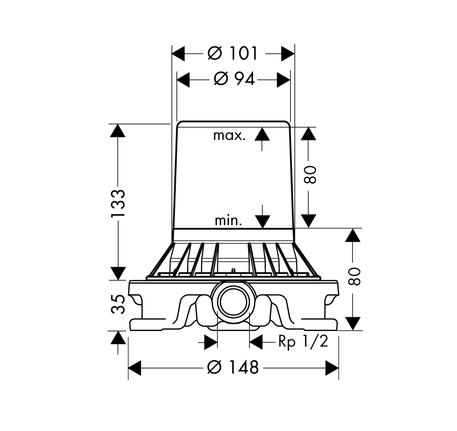 Cây sen tắm âm sàn Massaud 589.29.514